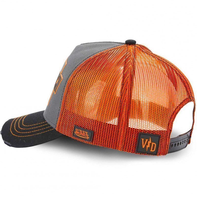 VON DUTCH Casquette Homme MicroCoton ARAC GRE Gris Orange