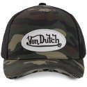 VON DUTCH Casquette Homme MicroCoton CAMO 05 Noir Vert Blanc