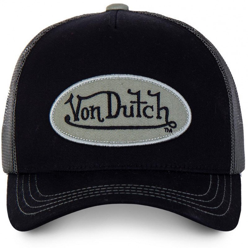 VON DUTCH Casquette Homme MicroCoton COL ARM Noir Kaki