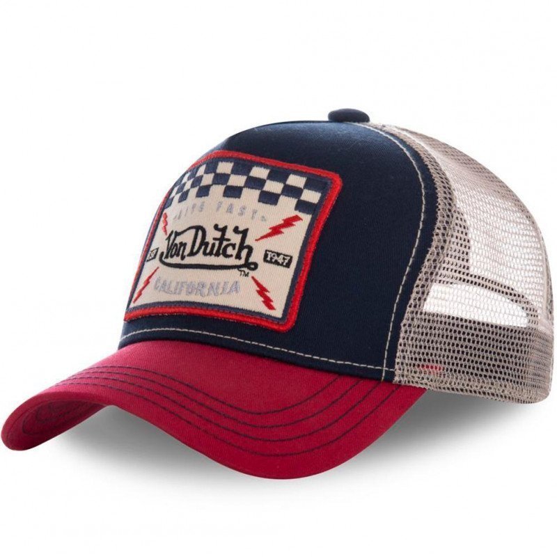 Casquette Homme SQUARE Bleu et Rouge
