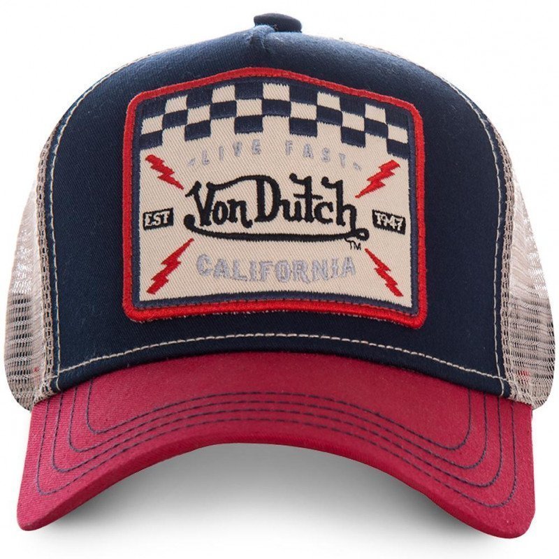 Casquette Homme SQUARE Bleu et Rouge
