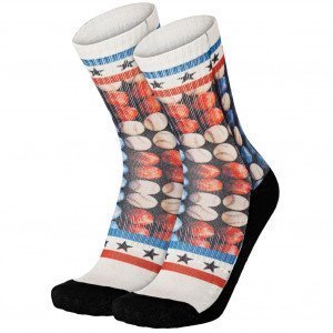 PULL IN Chaussettes Homme Microcoton USABALLS Rouge Blanc