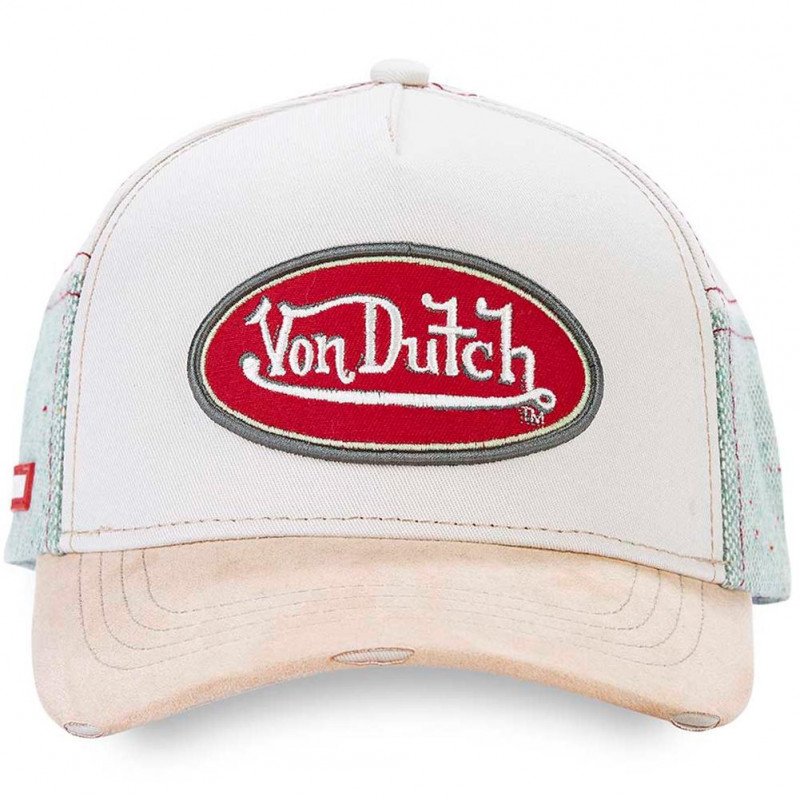 VON DUTCH Casquette Homme Coton ALUC KYS Blanc Bleu