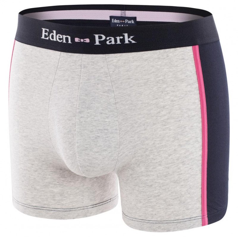 EDEN PARK Boxer Homme Coton LATE Souris chiné