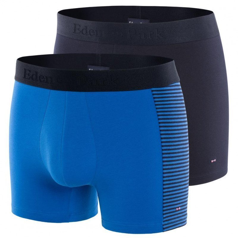LOT DE 2 Boxer Sous-vêtements Homme FINERAYCUIS Bleu et Marine