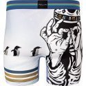 Boxer long Homme 3PENGUINS Blanc et Bleu