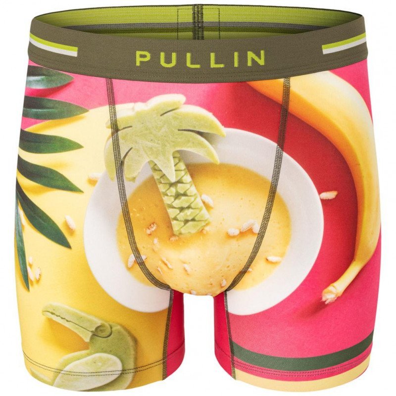 Boxer long Homme MORNINGDEJ Rose et Jaune