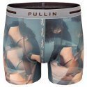 PULL IN Boxer Long Homme Microfibre SHADES Gris Bleu