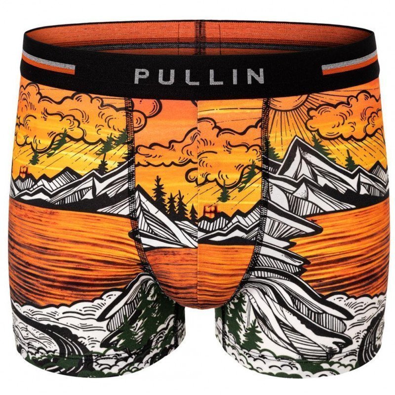 Boxer Homme GOLDENHOUR Orange et Noir
