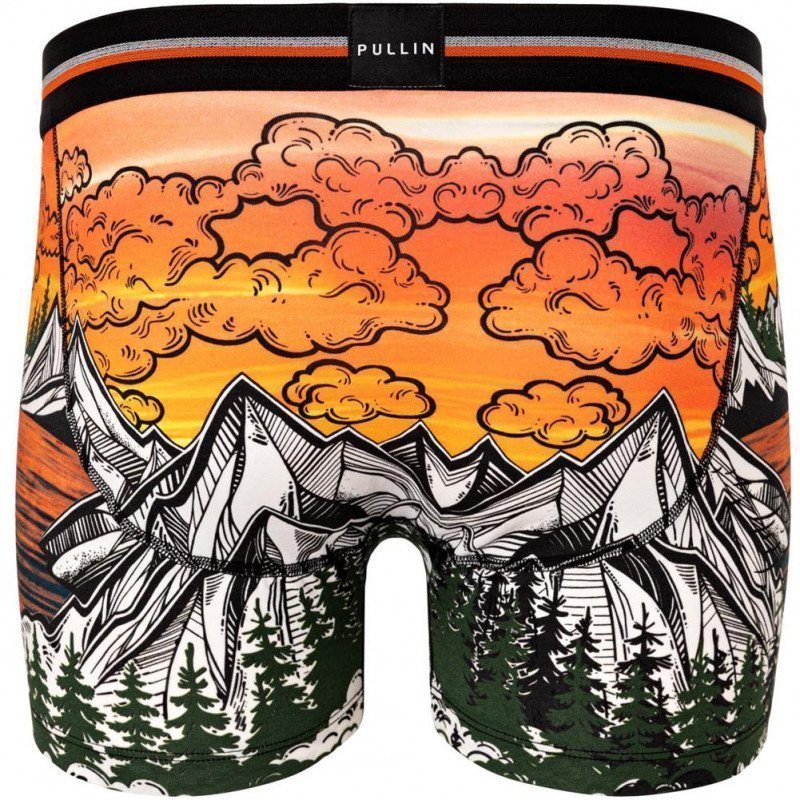 Boxer Homme GOLDENHOUR Orange et Noir