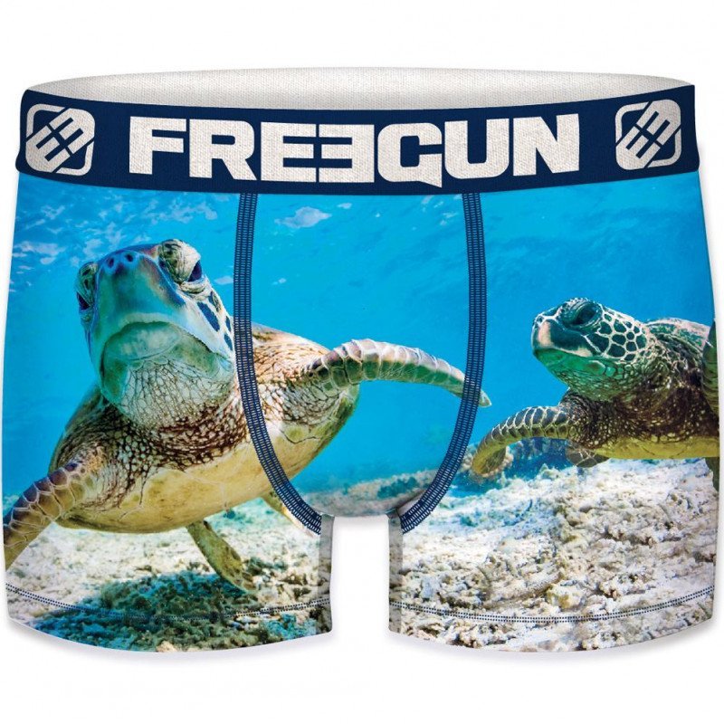 FREEGUN Boxer Homme Microfibre recyclée TOR Bleu Vert