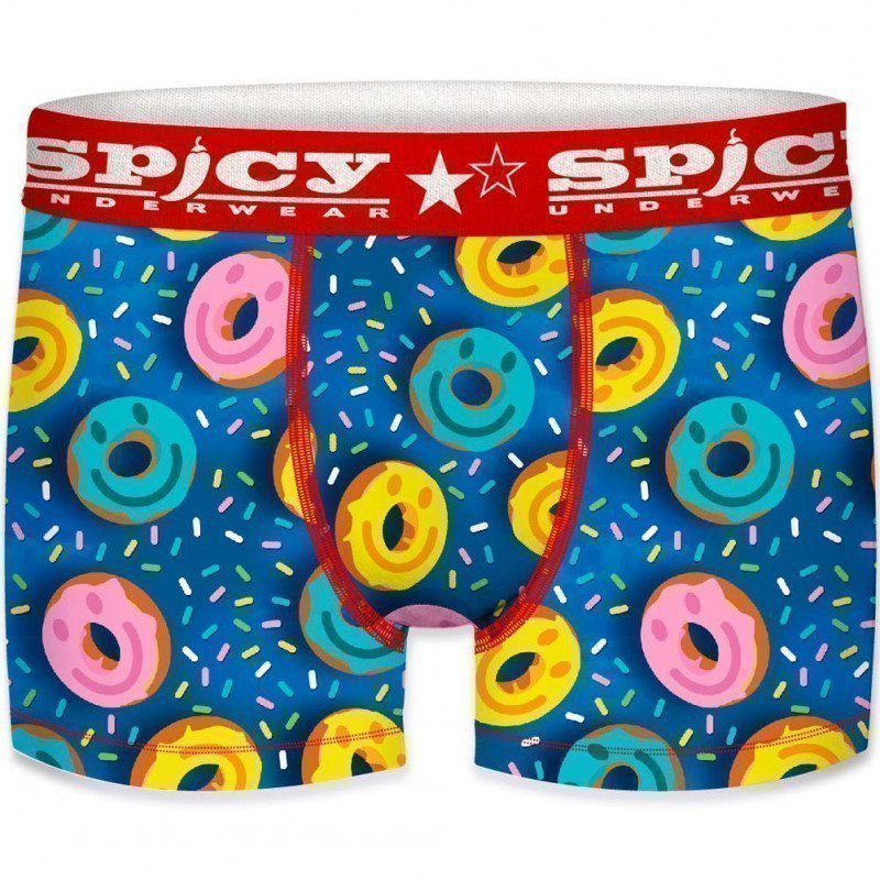 SPICY UNDERWEAR Boxer Homme Microfibre ASS1 DON Bleu Multicolore