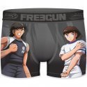 FREEGUN Boxer Homme Microfibre BOS Gris CAPTAIN TSUBASA