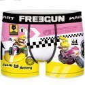 FREEGUN Boxer Homme Microfibre PEA Rose Jaune MARIO KART