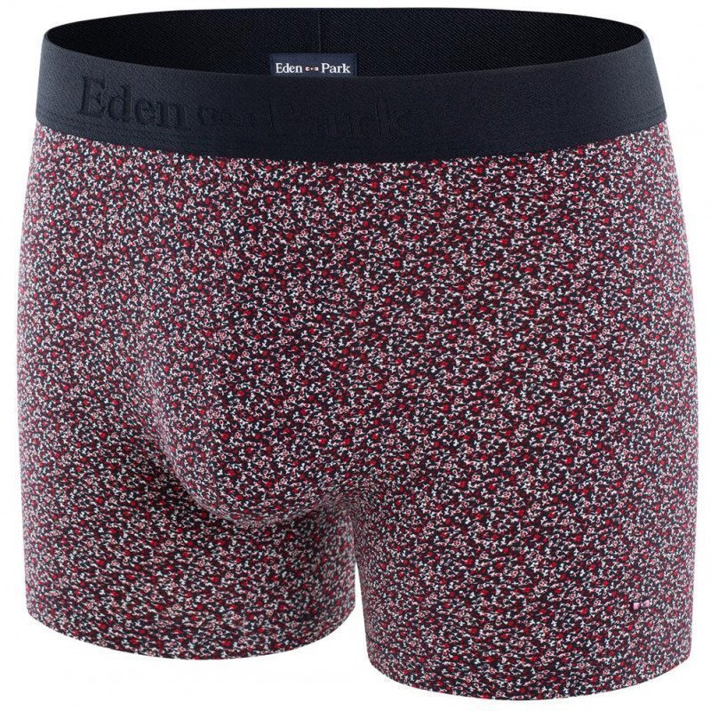 EDEN PARK Boxer Homme Coton MOTIF Marine Rose