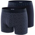 LOT DE 2 Boxer Sous-vêtements Homme DUOPAP Bleu et Azur