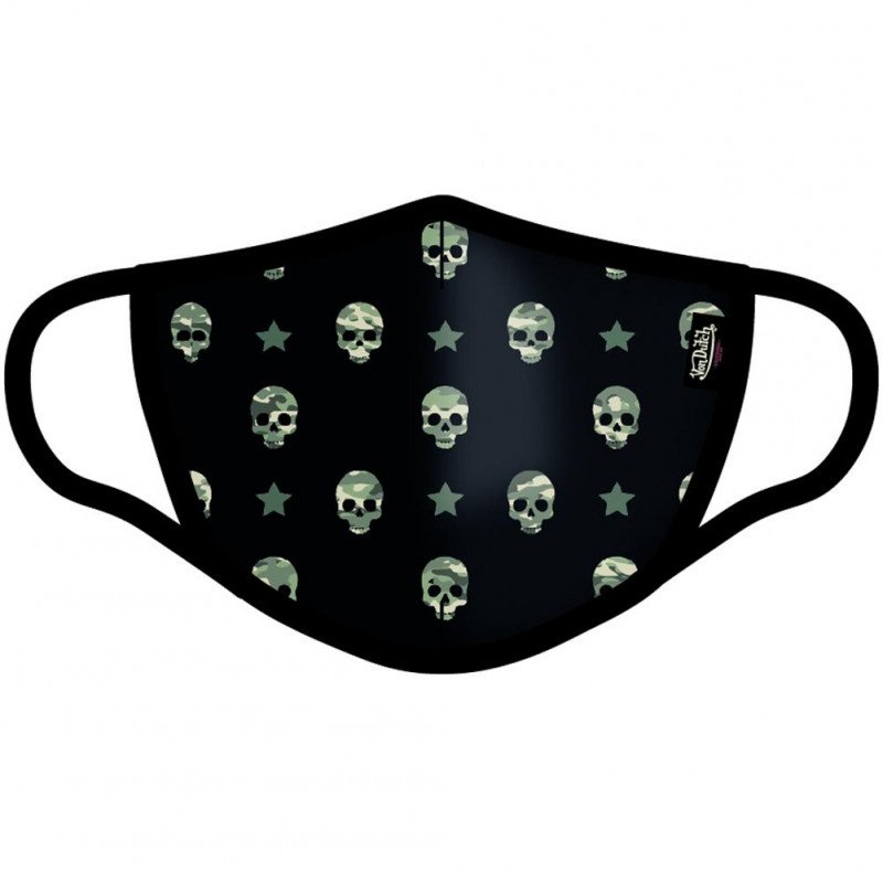 VON DUTCH Masque Adulte Tissu Lavable TDM Noir