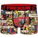 FREEGUN Boxer Homme Microfibre VIN Multicolore PREMIUM