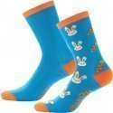 CRAZYSOCKS Lot de 2 paires de Chaussettes Homme Coton Bio ANIMA Lapin Bleu