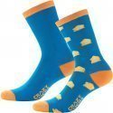 LOT DE 2 Chaussettes Chaussettes Homme FOODBE Bleu et Jaune
