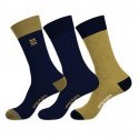 LOT DE 3 Chaussettes Chaussettes Homme CHVASS4 Bleu et Jaune