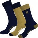 LOT DE 3 Chaussettes Chaussettes Homme CHVASS4 Bleu et Jaune