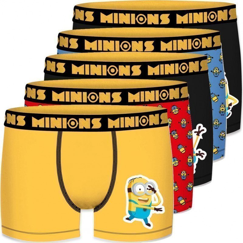 LOT DE 5 Boxer Sous-vêtements Garçon BCX5LOT Multicolore et Jaune