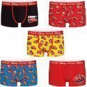 DISNEY Lot de 5 Boxers Garçon Coton BCX5LOT 2 Multicolore CARS