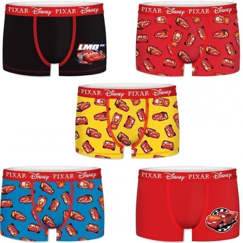 LOT DE 5 Boxer Sous-vêtements Garçon BCX5LOT Multicolore et Rouge