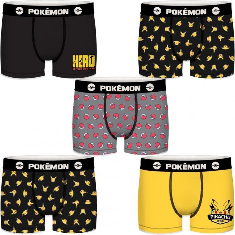 LOT DE 5 Boxer Sous-vêtements Garçon BCX5LOT Noir et Jaune