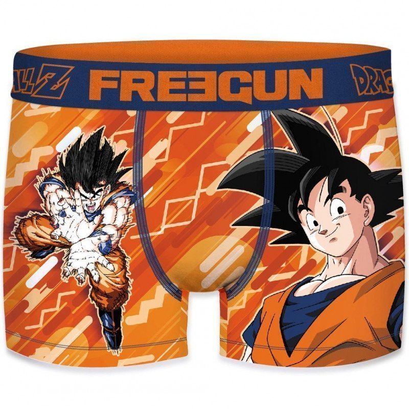 FREEGUN Boxer Homme Microfibre KAK Orange Bleu DRAGON BALL Z