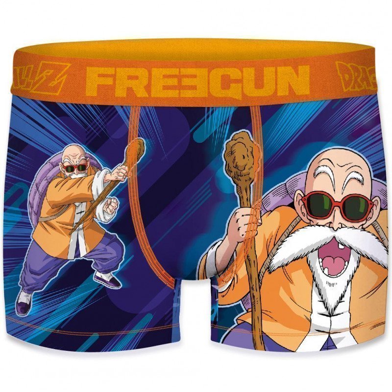 FREEGUN Boxer Homme Microfibre KAM Bleu Orange DRAGON BALL Z