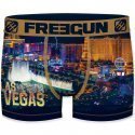 FREEGUN Boxer Homme Microfibre POO Noir Or PREMIUM