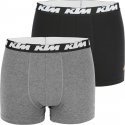 KTM Lot de 2 Boxers Homme Coton BCX2BASS1 Anthracite Noir