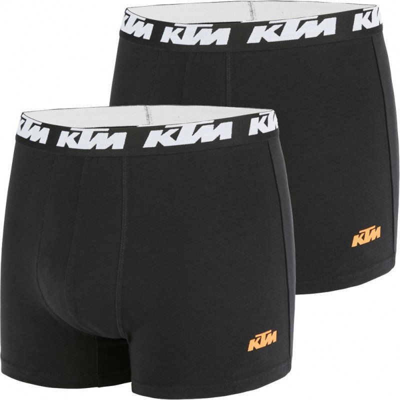 KTM Lot de 2 Boxers Homme Coton BCX2BASS1 Noir Noir