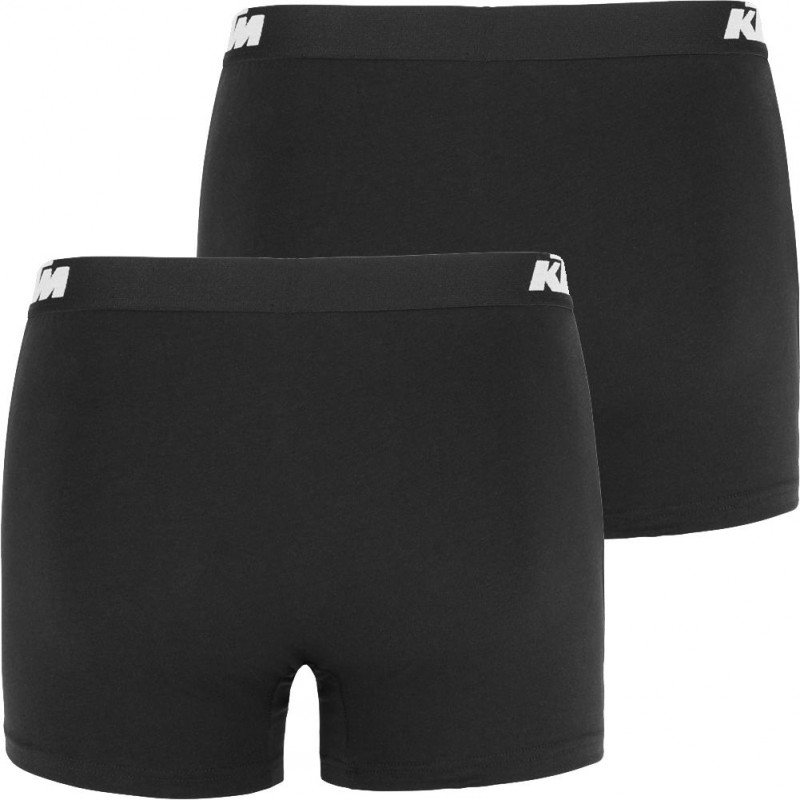 KTM Lot de 2 Boxers Homme Coton BCX2BASS1 Noir Noir