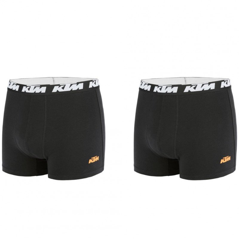 KTM Lot de 2 Boxers Homme Coton BCX2BASS1 Noir Noir