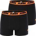 KTM Lot de 2 Boxers Homme Coton BCX2BASS2 Noir Noir