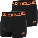 KTM Lot de 2 Boxers Homme Coton BCX2BASS2 Noir Noir