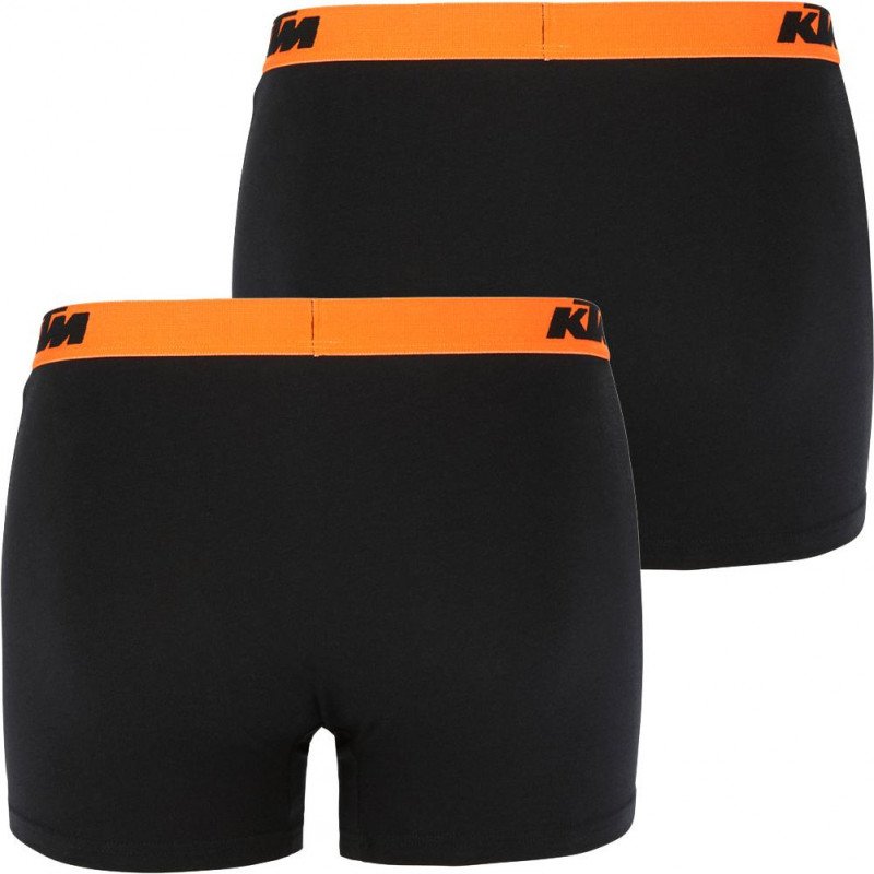 KTM Lot de 2 Boxers Homme Coton BCX2BASS2 Noir Noir