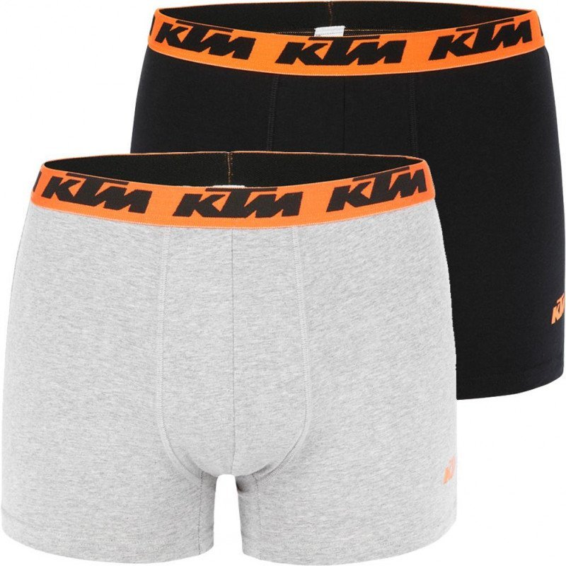 KTM Lot de 2 Boxers Homme Coton BCX2BASS2 Souris Noir