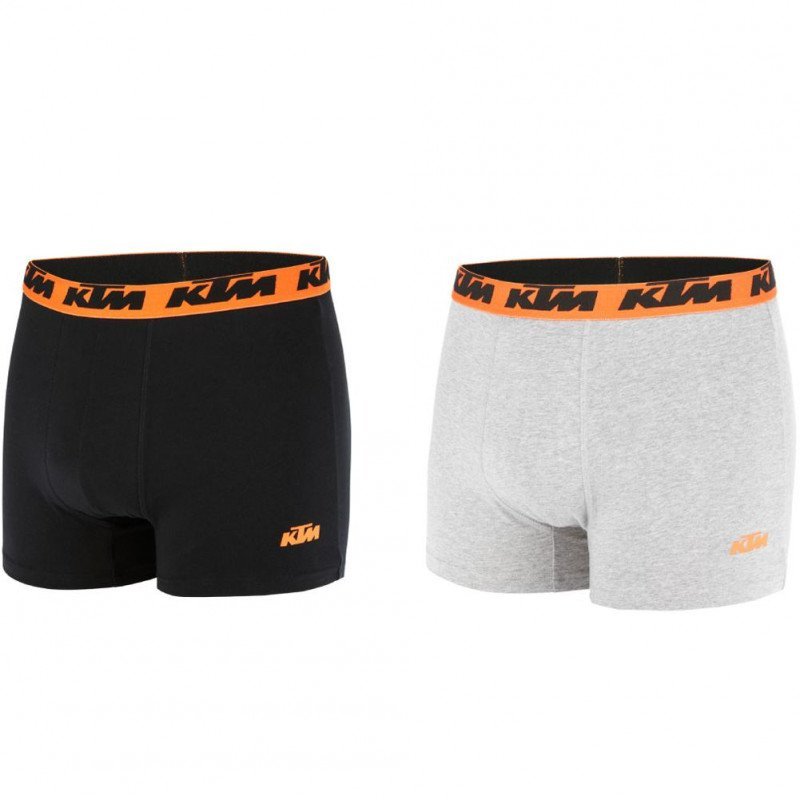 KTM Lot de 2 Boxers Homme Coton BCX2BASS2 Souris Noir