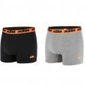 KTM Lot de 2 Boxers Homme Coton BCX2BASS2 Anthracite Noir