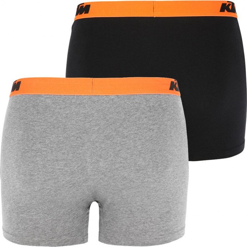 KTM Lot de 2 Boxers Homme Coton BCX2BASS2 Anthracite Noir