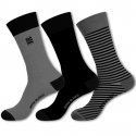 SERGE BLANCO Lot de 3 paires de Chaussettes Homme Coton CHVASS3 Anthracite Noir