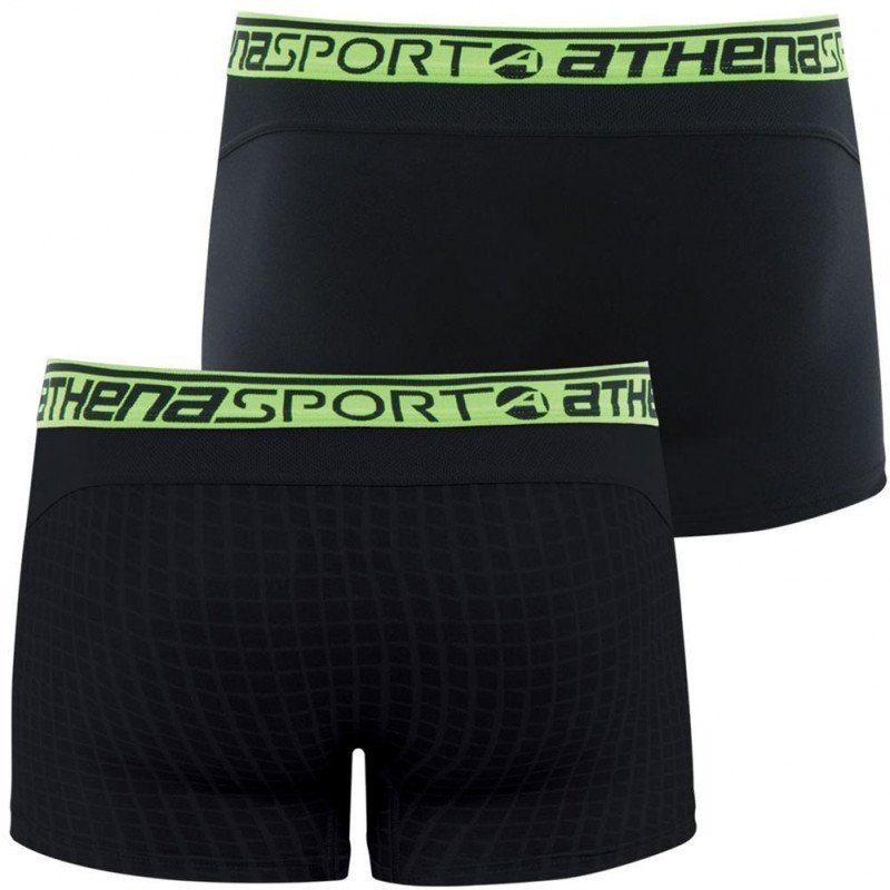 LOT DE 2 Boxer Sous-vêtements Homme RUNNING Noir et Vert