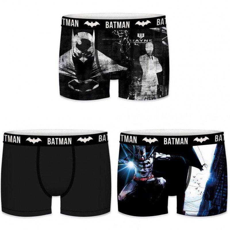 LOT DE 3 Boxer Sous-vêtements Homme BMX3 Noir et Bleu