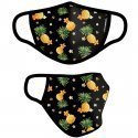 MISS FREEGUN Masque Femme Tissu Lavable AS1 ANANAS Noir