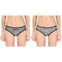 LOT DE 2 Shorty Sous-vêtements Fille SCX2 Gris et Noir