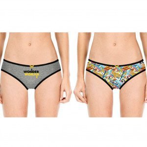 DC COMICS 2 Shortys Fille SCX2 ASS3 Gris Multicol JUSTICE LEAGUE